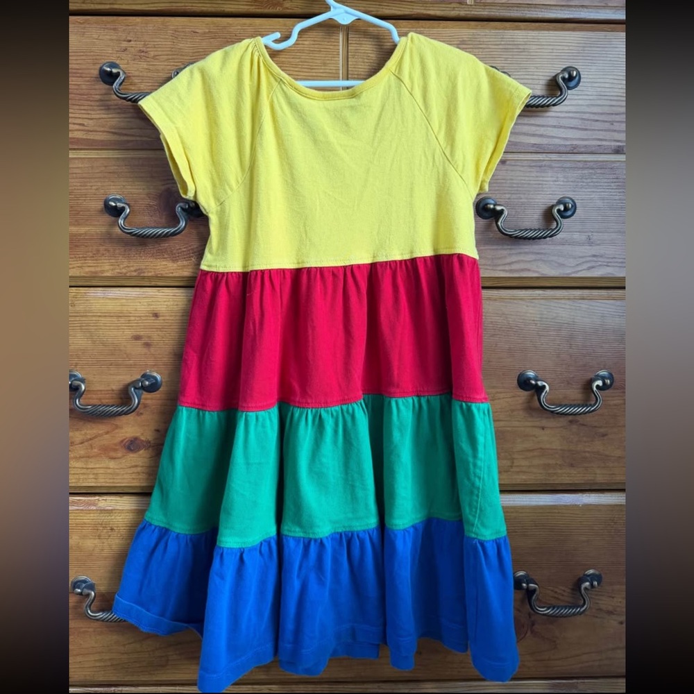 Hanna Andersson color block twirl dress size 5 - Picture 2 of 3
